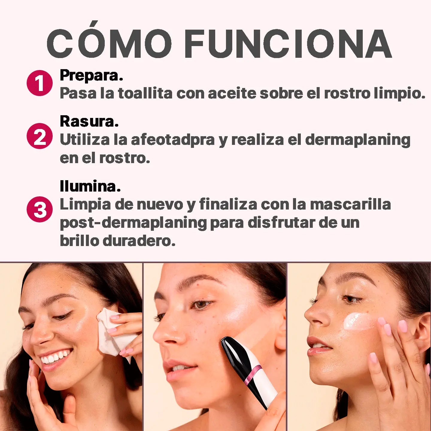 Afeitadora Facial Piel Lisa Sin Irritación