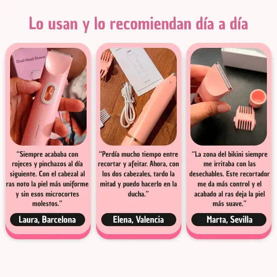 Afeitadora 2-en-1 para zonas sensibles